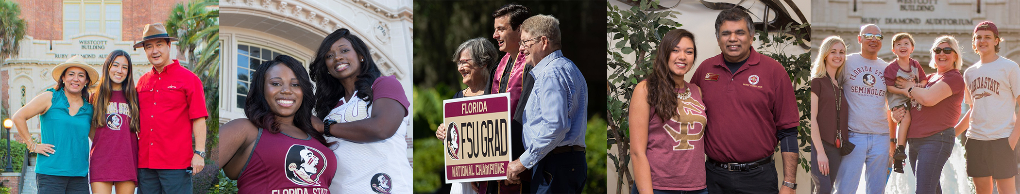 Collage of images featuring parents and students