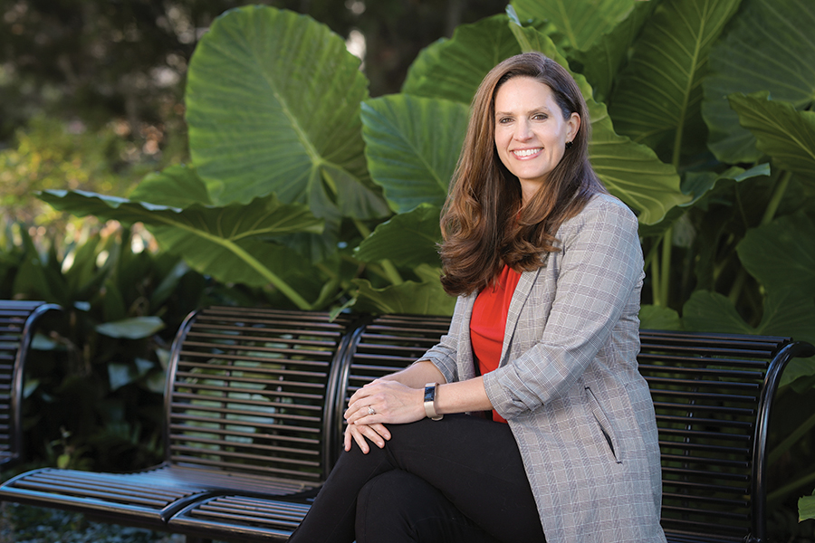 "Marla Vickers Sitting on a Bench"