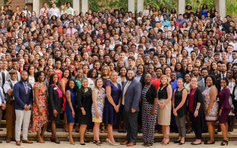Group of students posing