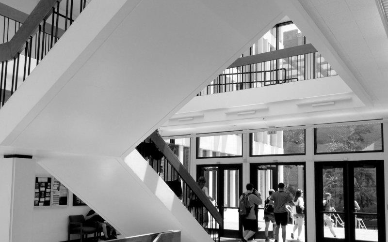 Stairwell in the FSU College of Social Sciences and Public Policy