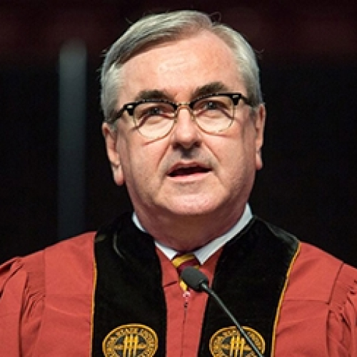 Bobb Sasser speaking at a FSU graduation ceremony